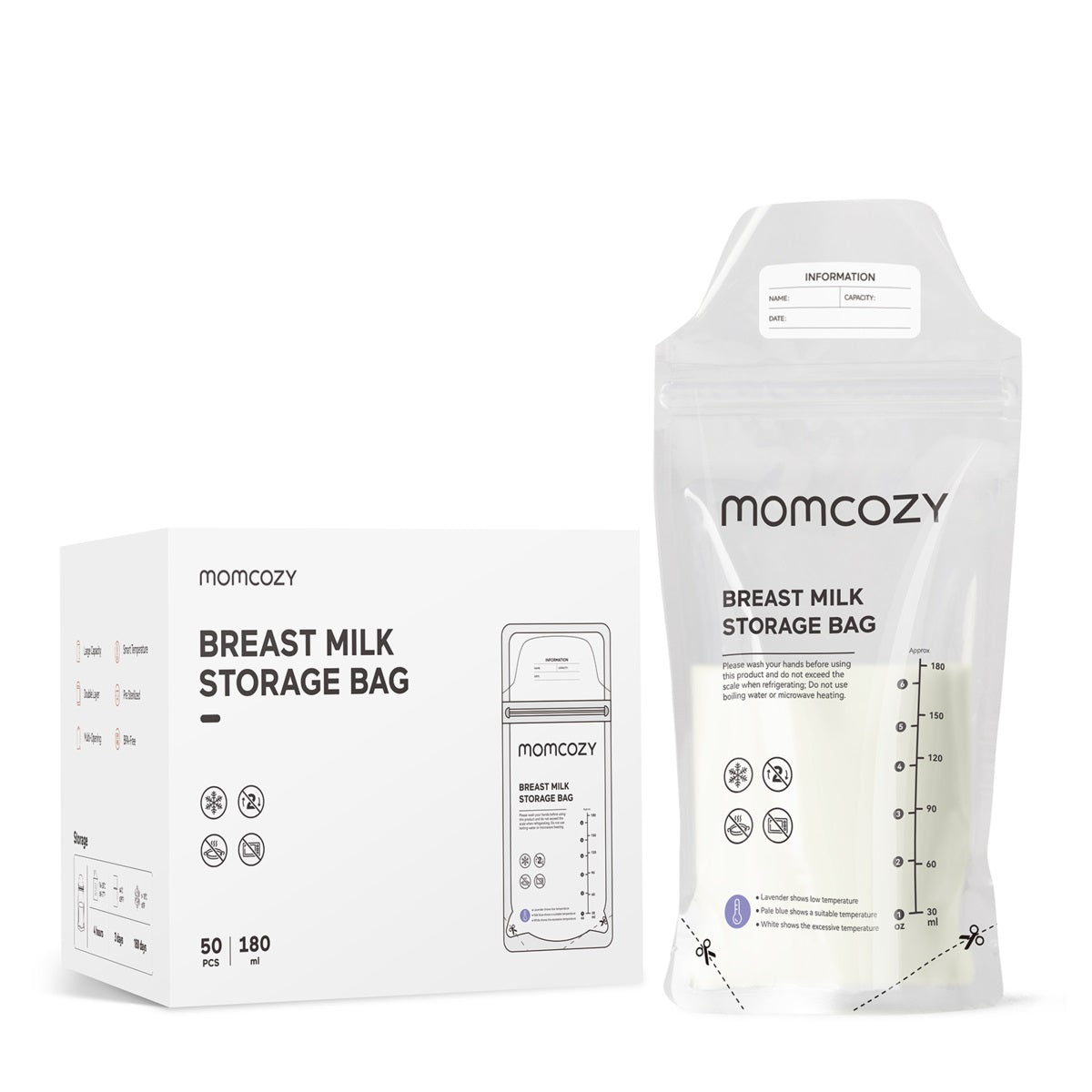 Sacs de conservation du lait maternel Momcozy