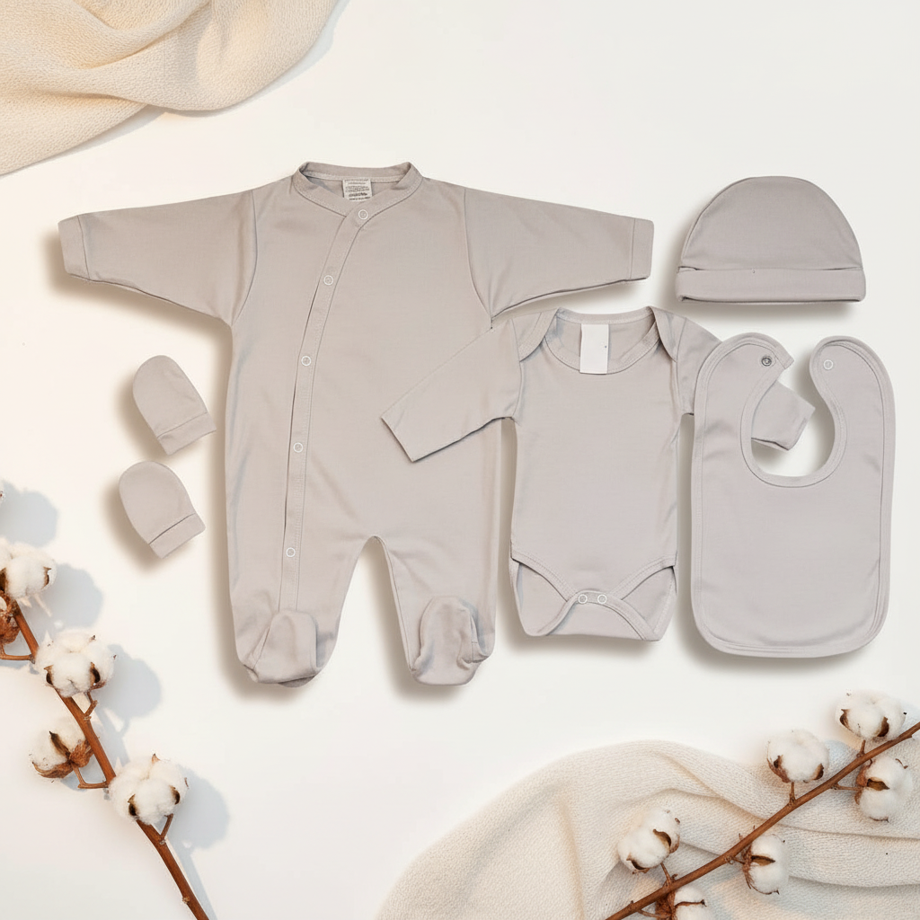 Ensemble grenouillère 5 pièces 0-3 Mois