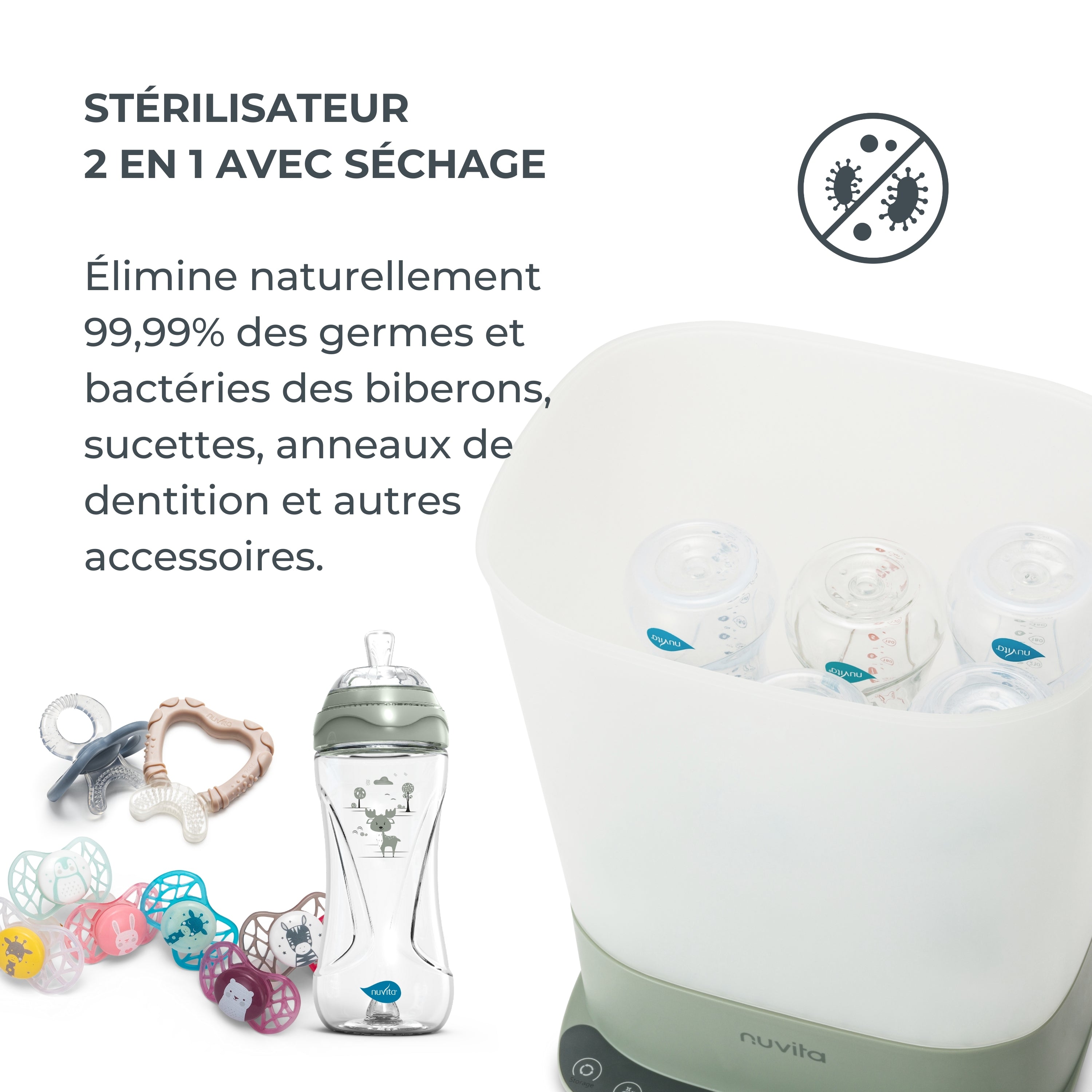 Stérilisateur avec séchage 2 en 1 SteriDry