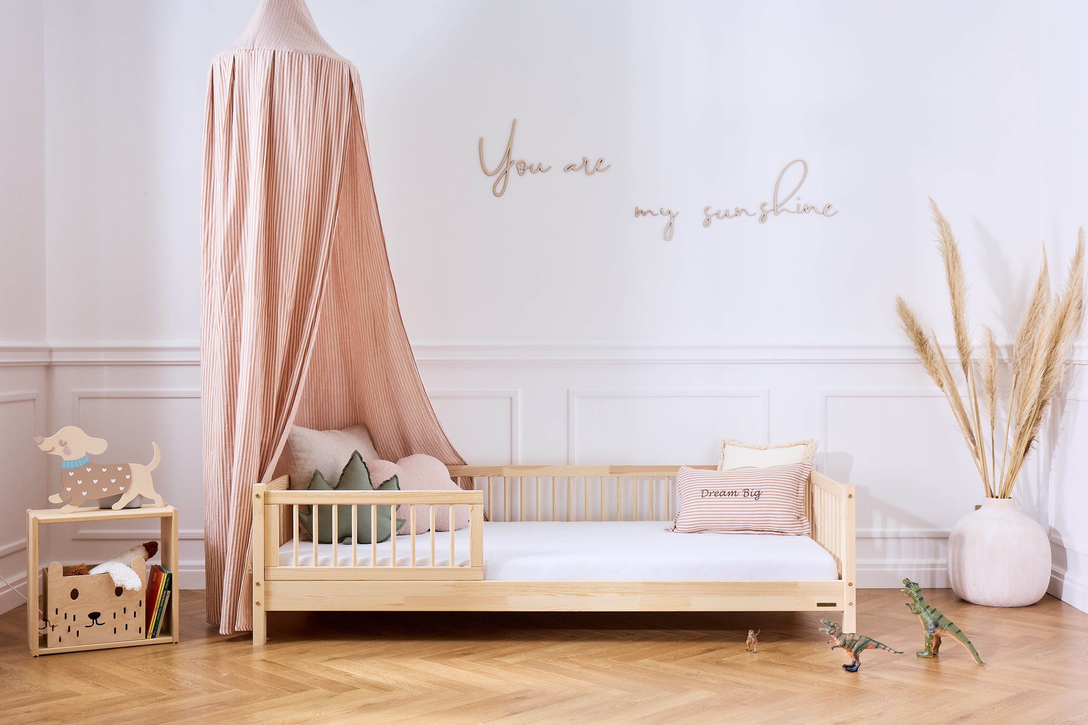 Lit Brasilia Premium 90x190 — Barreaux arrondis, pin massif