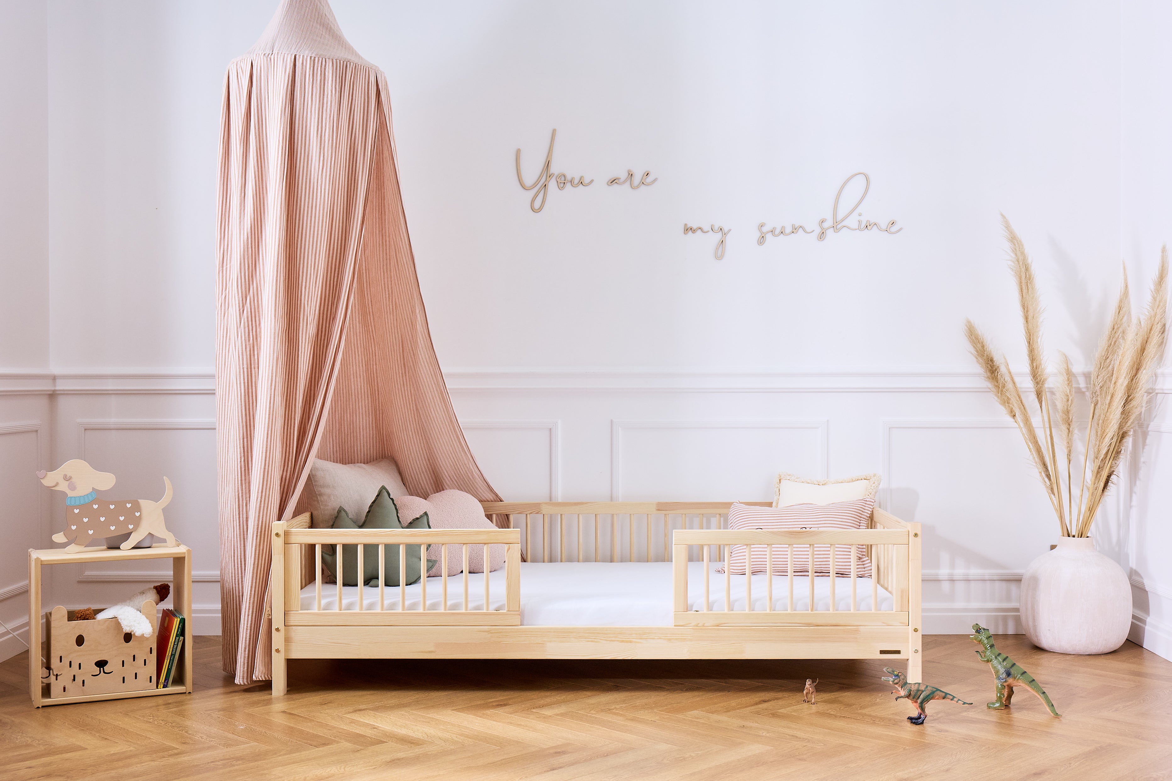 Lit Brasilia Premium 90x190 — Barreaux arrondis, pin massif