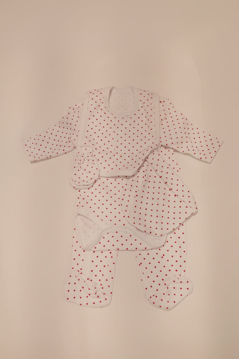 Ensemble 5 pièces coeur