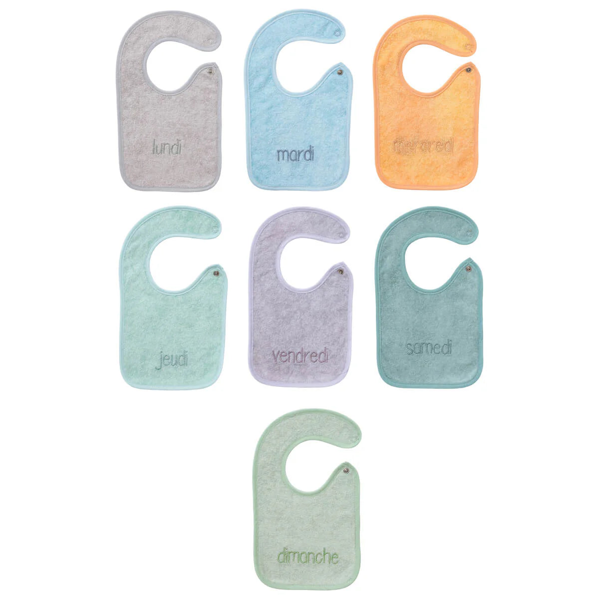 Lot de 7 bavoirs naissance