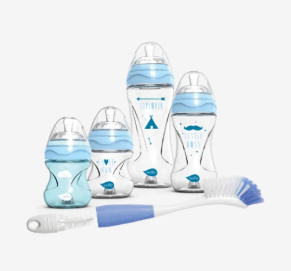 Bundle biberon + brosse bleu