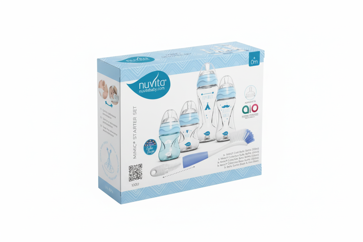 Bundle biberon + brosse bleu