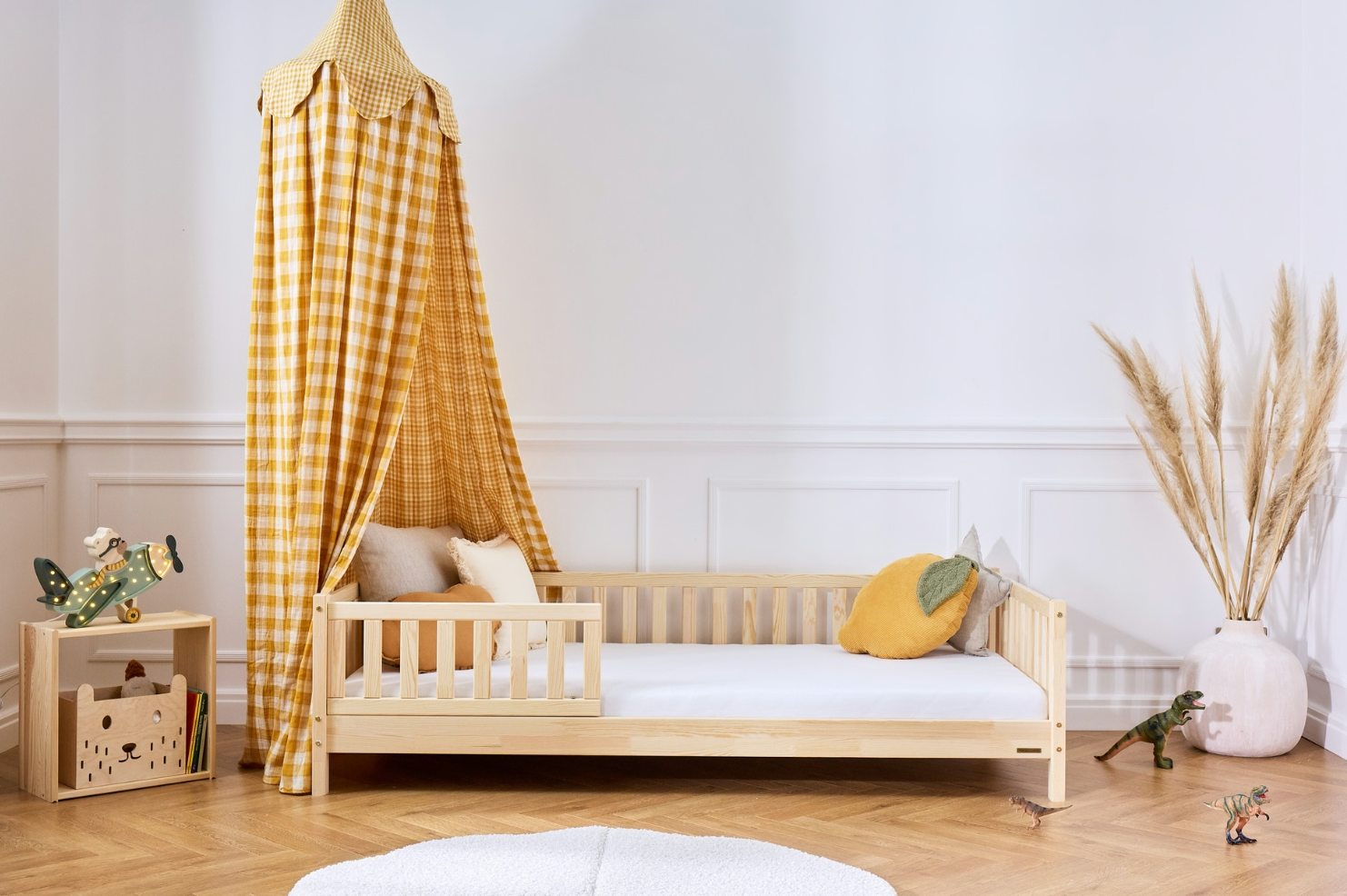 Lit Dakar Premium 90x190 — Barreaux droits, pin massif