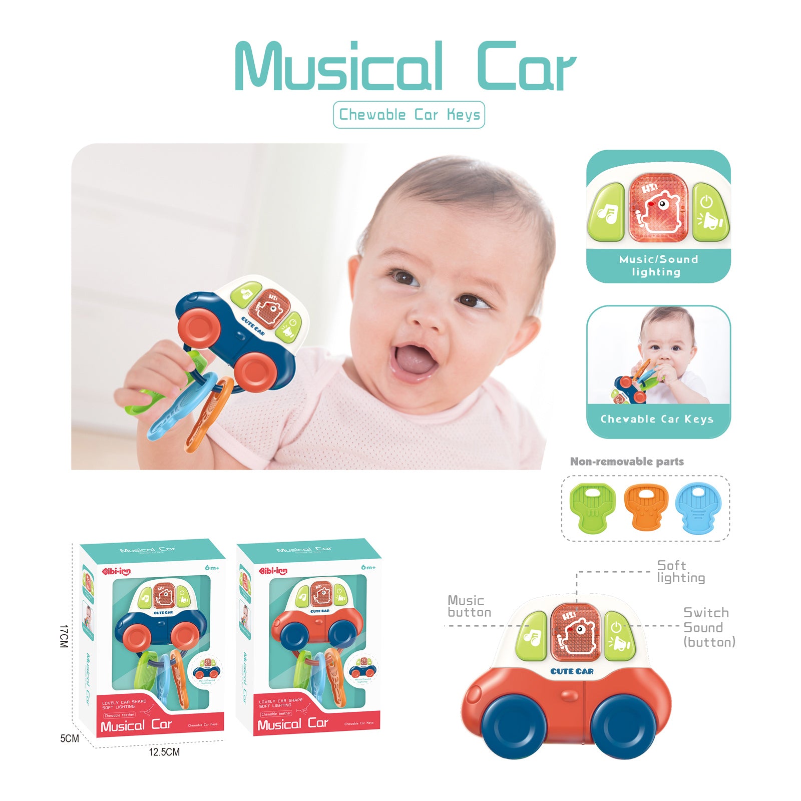 Anneaux de dentition clés musicales