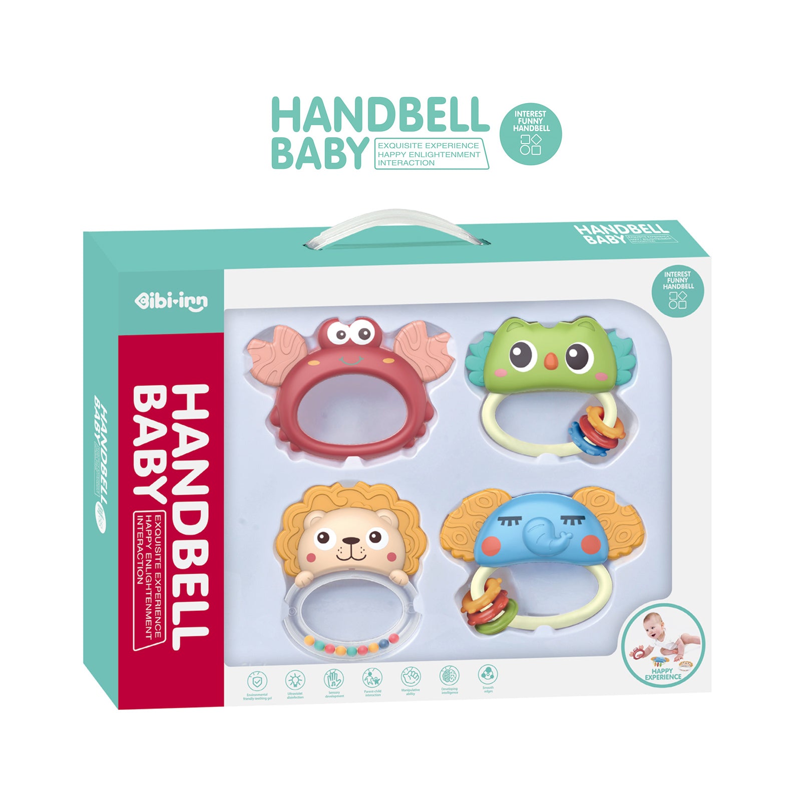 Anneaux de dentition animaux 4pcs