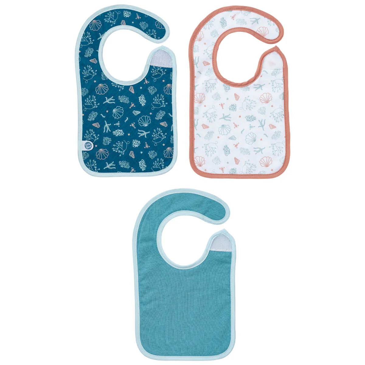 Lot de 3 bavoirs naissance SEA-SIDE