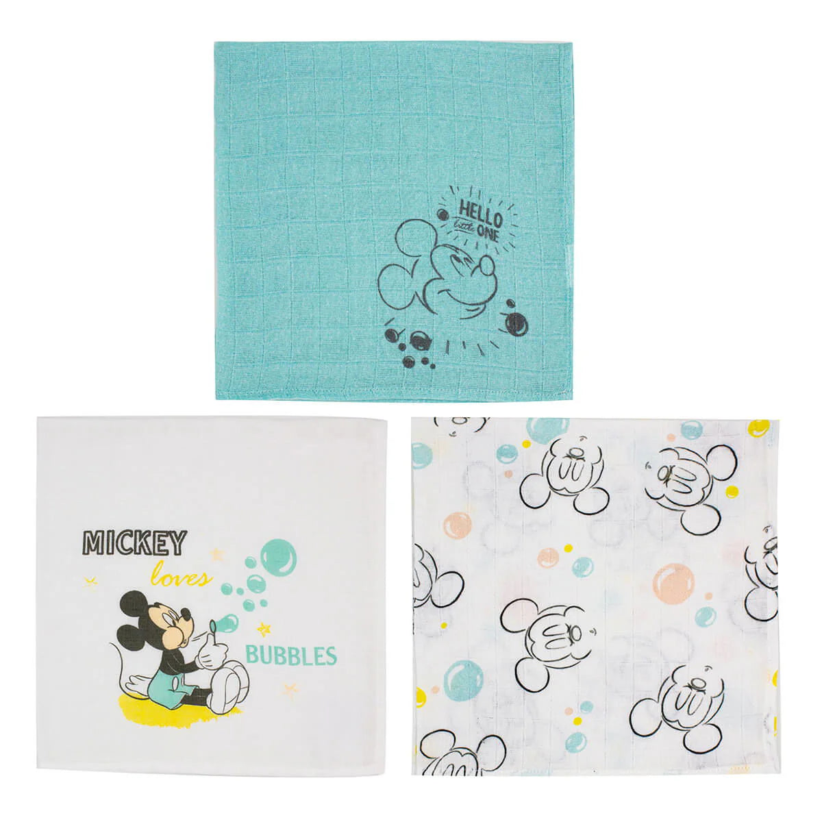 Lot de 3 langes MICKEY