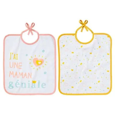 Lot de 2 bavoirs MAMAN