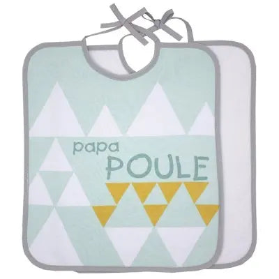 Lot de 2 bavoirs PAPA
