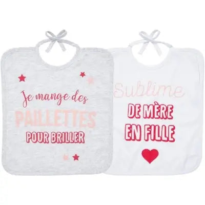 Lot de 2 bavoirs MAMAN