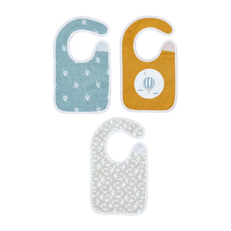 Lot de 3 bavoirs naissance
