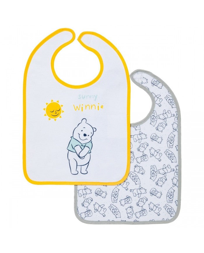 Lot de 2 bavoirs 1er âge Winnie 25x36cm