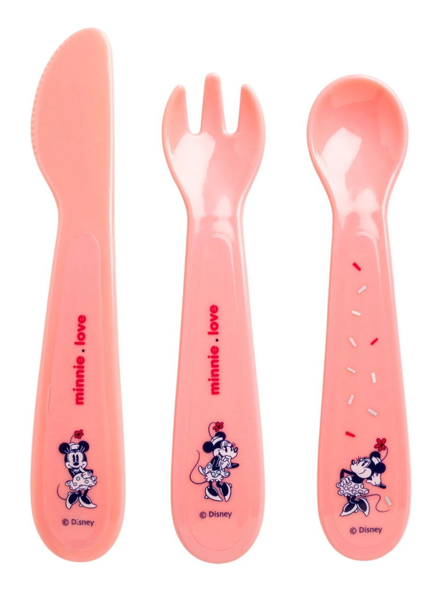 Lot de 3 couverts bébé en polypropylène – Minnie