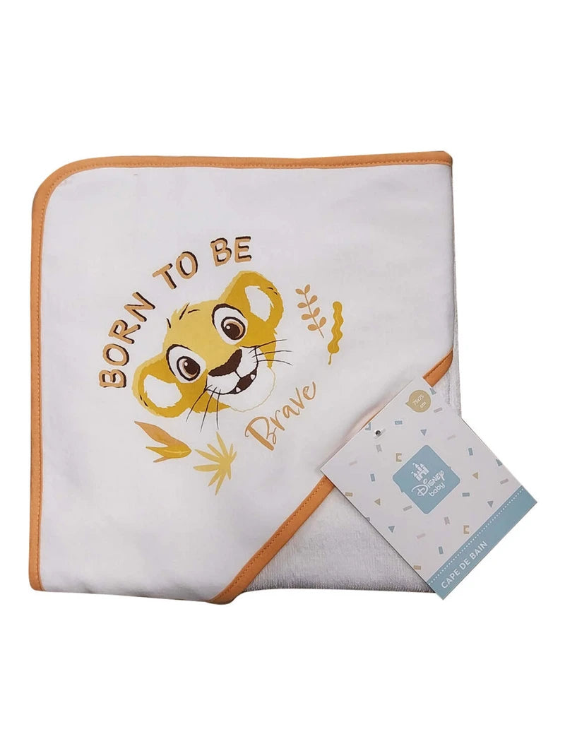 Cape de bain bébé 75x75cm – Roi Lion Savannah