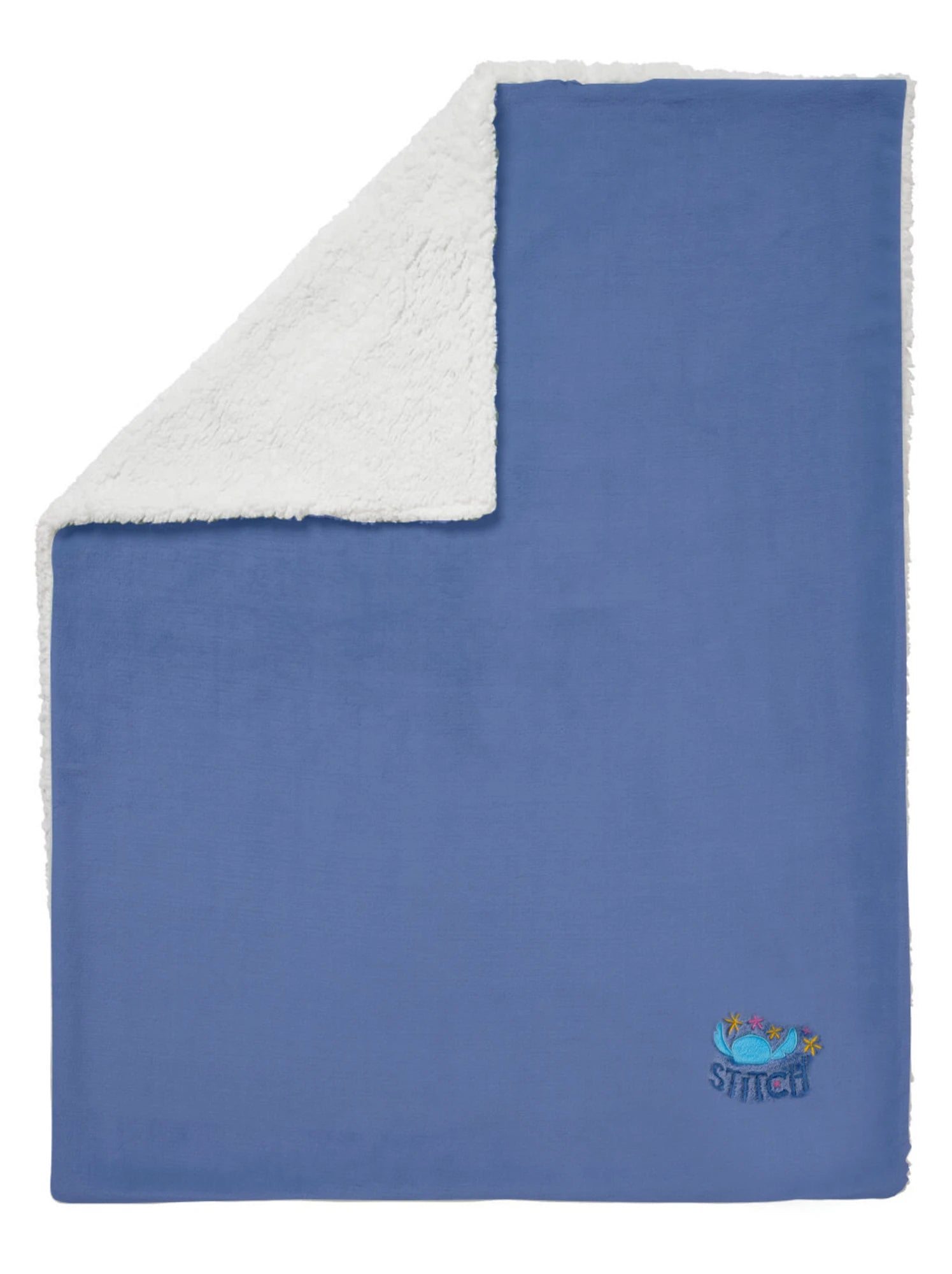 Couverture bi-matière flanelle & sherpa 75x100cm – Stitch