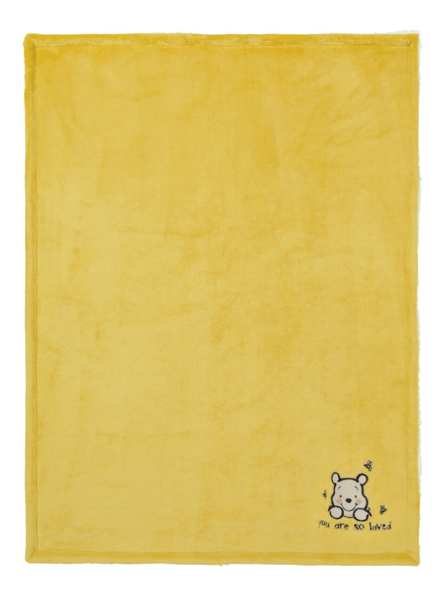 Couverture bi-matière flanelle & sherpa 75x100cm – Winnie Hunny Time